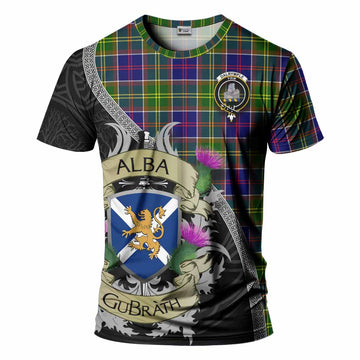 Dalrymple Tartan Family Crest T-Shirt Lion Rampant Royal Thistle Shield Celtic Inspired Kid's Shirt - Tartan Vibes Clothing