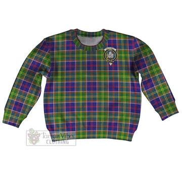 Dalrymple Tartan Kid Ugly Sweater with Family Crest Kid - Tartan Vibes Clothing