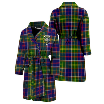 Dalrymple Tartan Bathrobe with Family Crest