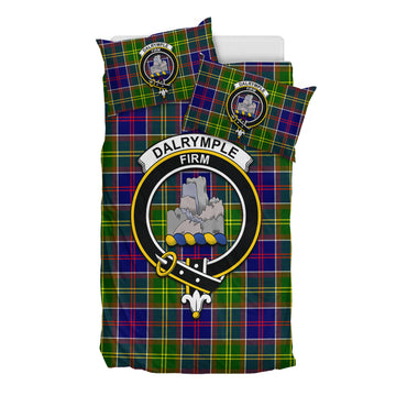 Dalrymple Tartan Bedding Set with Family Crest