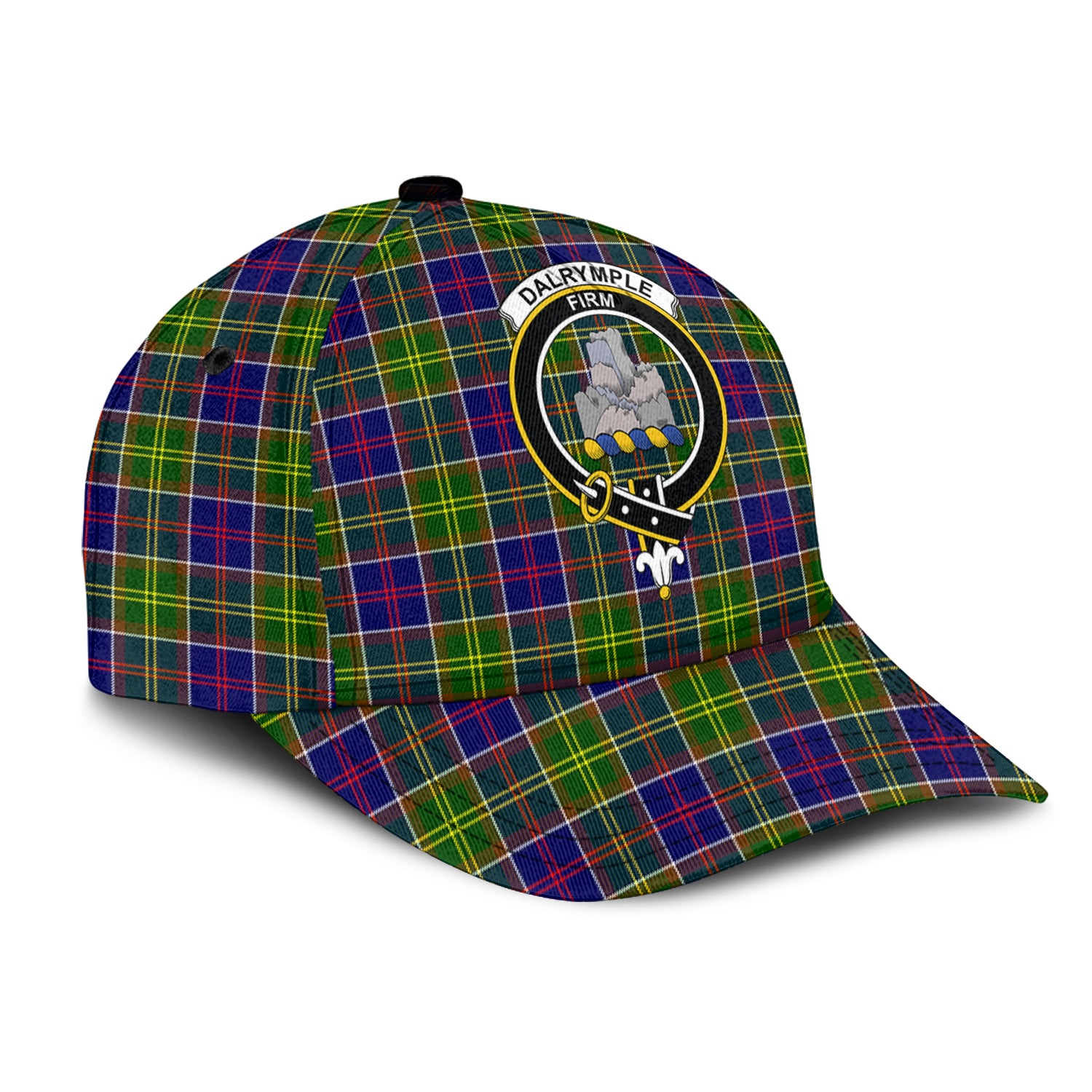 Dalrymple Tartan Classic Cap with Family Crest - Tartan Vibes Clothing