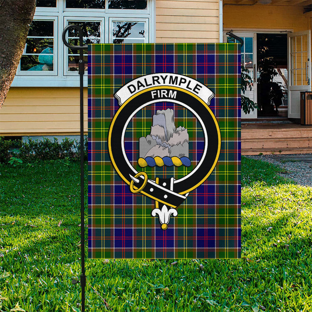 Dalrymple Tartan Flag with Family Crest - Tartan Vibes Clothing