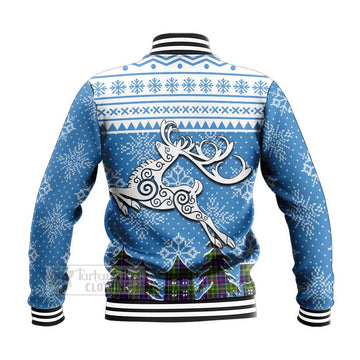 Dalrymple Clan Christmas Baseball Jacket Celtic Reindeer Style