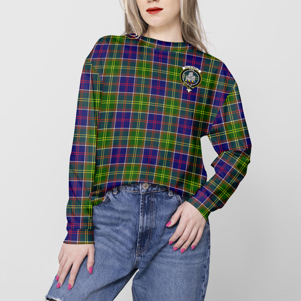 Dalrymple Tartan Sweatshirt with Family Crest - Tartan Vibes Clothing