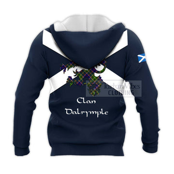 Dalrymple Tartan Lion Rampant Knitted Hoodie Proudly Display Your Heritage with Alba Gu Brath and Clan Name