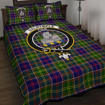 Dalrymple Tartan Quilt Bed Set with Family Crest - Tartan Vibes Clothing