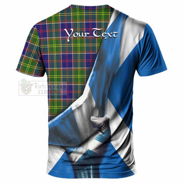 Dalrymple Tartan T-Shirt with Family Crest Scotland Patriotic Style