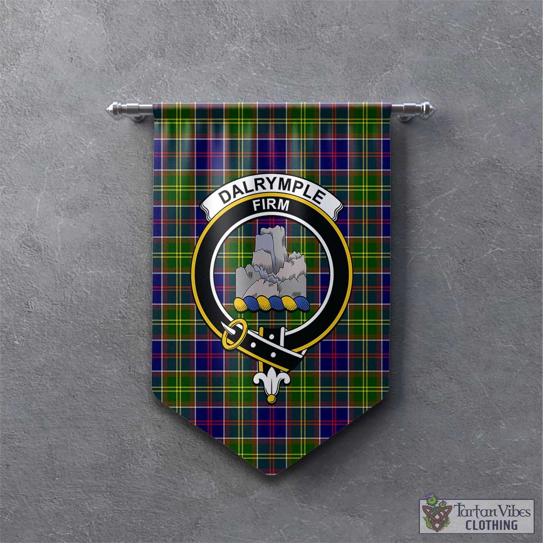 Dalrymple Tartan Gonfalon, Tartan Banner with Family Crest – Tartan ...