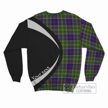 Dalrymple Tartan Sweatshirt with Family Crest Circle Style