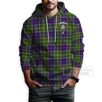 Dalrymple Tartan Hoodie with Family Crest Celtic Skull Style