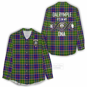 Dalrymple Tartan Women's Casual Shirt with Family Crest DNA In Me Style