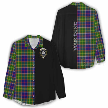 Dalrymple Tartan Women's Casual Shirt with Family Crest and Half Of Me Style