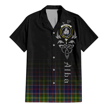 Dalrymple Tartan Hawaiian Shirt Shirt Featuring Alba Gu Brath Family Crest Celtic Inspired - Tartan Vibes Clothing