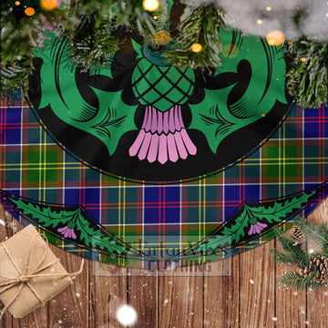 Dalrymple Tartan Christmas Tree Skirt Scottish Thistle Style - Tartan Vibes Clothing