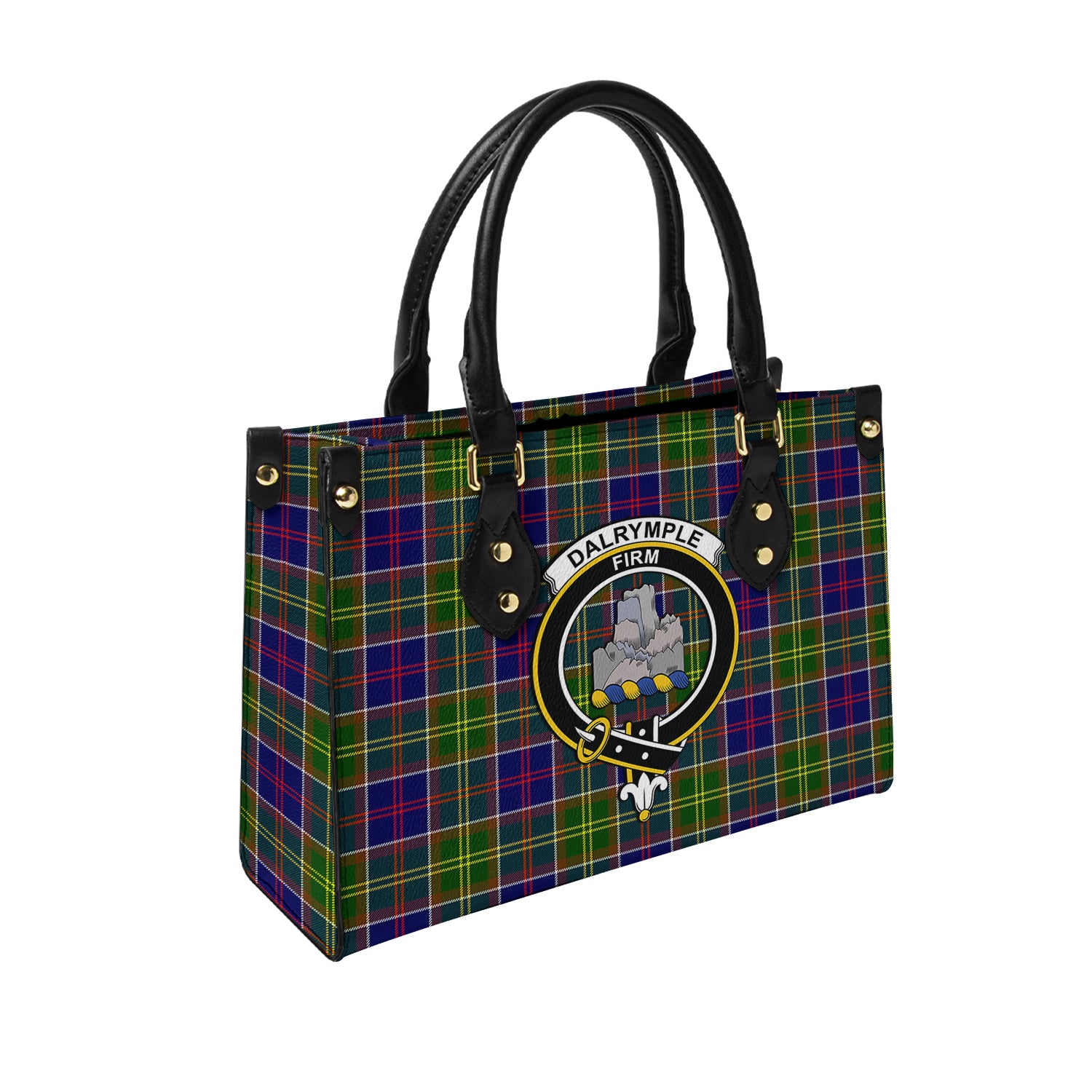 dalrymple-tartan-leather-bag-with-family-crest