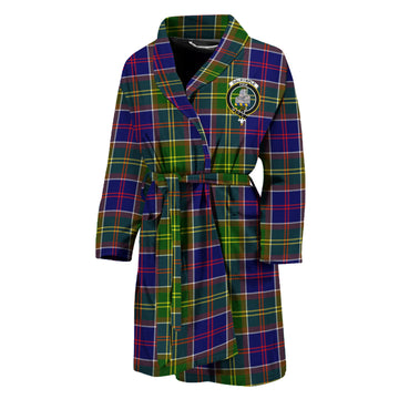 Dalrymple Tartan Bathrobe with Family Crest