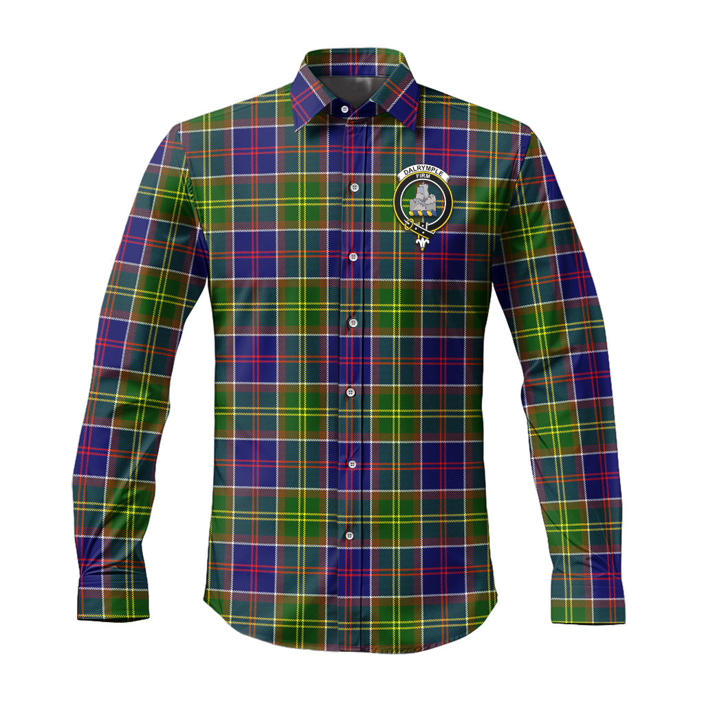 dalrymple-tartan-long-sleeve-button-up-shirt-with-family-crest