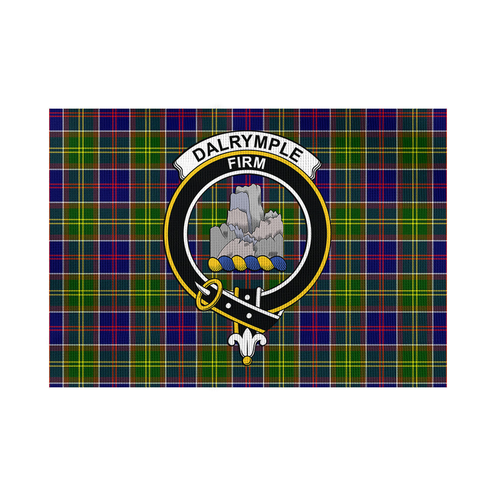 Dalrymple Tartan Flag with Family Crest - Tartan Vibes Clothing