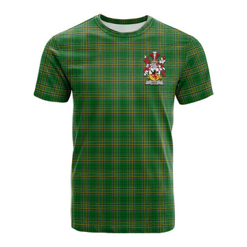 Daly Irish Clan Tartan Cotton T-shirt with Coat of Arms