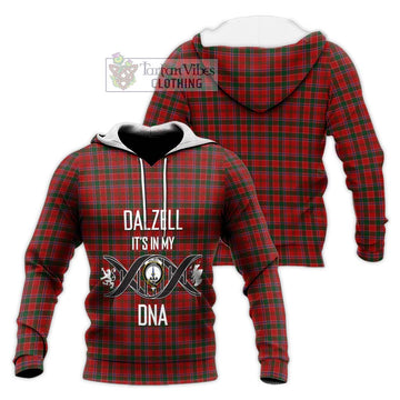 Dalzell (Dalziel) Tartan Knitted Hoodie with Family Crest DNA In Me Style