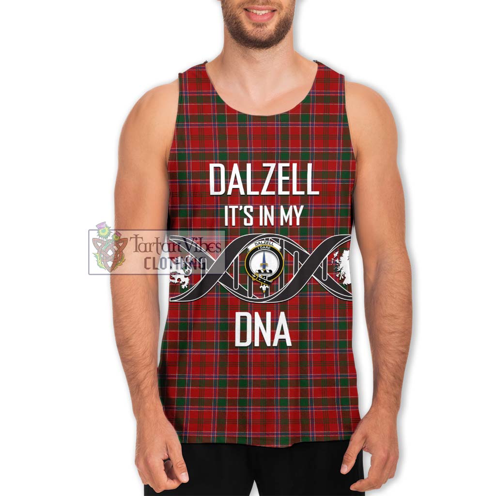 Tartan Vibes Clothing Dalzell Tartan Men's Tank Top with Family Crest DNA In Me Style