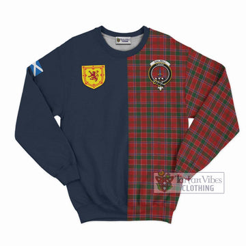 Dalzell (Dalziel) Tartan Sweatshirt with Scottish Lion Royal Arm Half Style