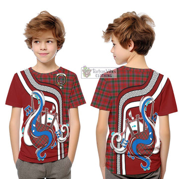 Dalzell (Dalziel) Tartan Kid T-Shirt with Epic Bagpipe Style