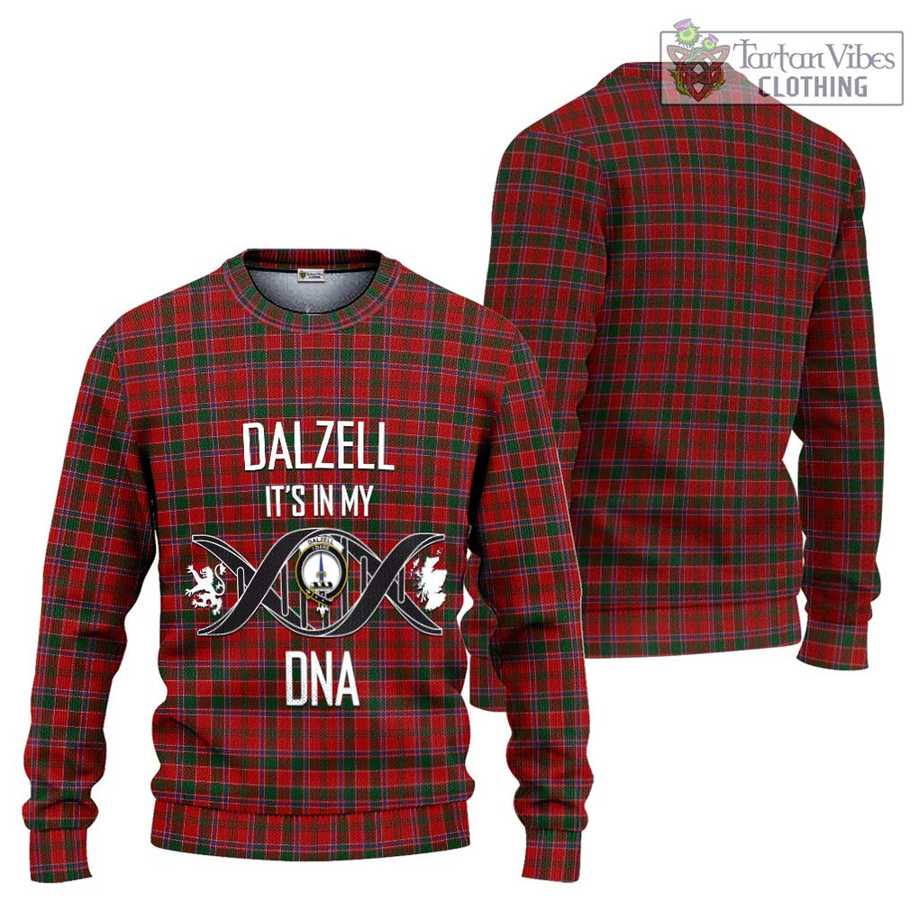 Dalzell (Dalziel) Tartan Knitted Sweater with Family Crest DNA In Me Style Unisex - Tartanvibesclothing Shop