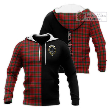 Dalzell (Dalziel) Tartan Knitted Hoodie with Family Crest and Half Of Me Style