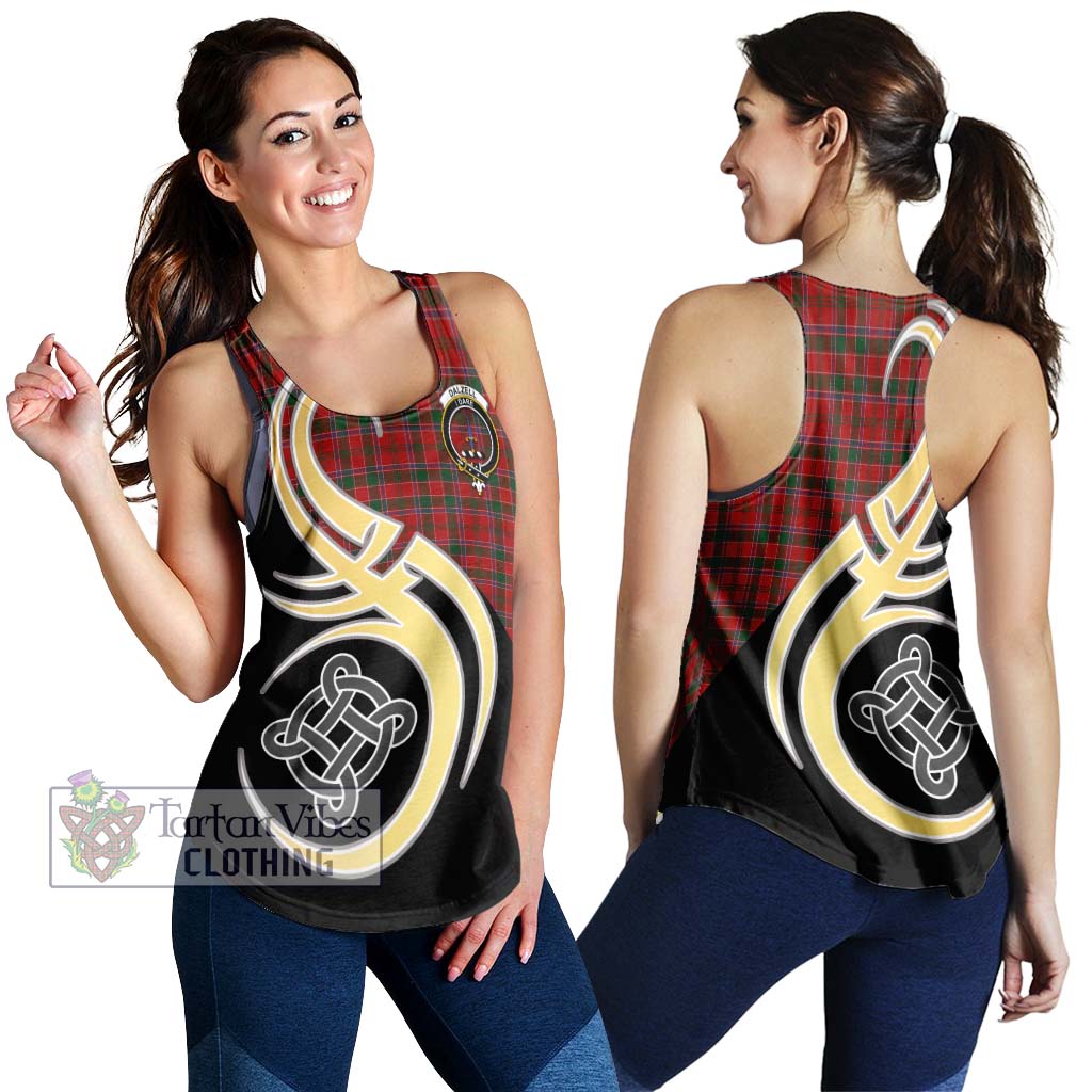 Dalzell (Dalziel) Tartan Women's Racerback Tanks with Family Crest and Celtic Symbol Style 4XL - Tartan Vibes Clothing