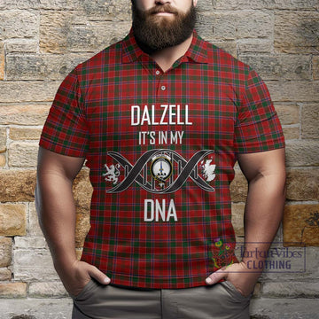 Dalzell (Dalziel) Tartan Polo Shirt with Family Crest DNA In Me Style