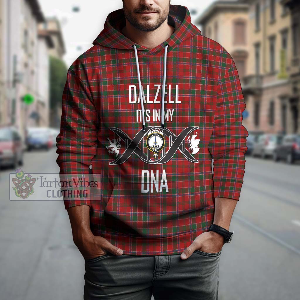 Tartan Vibes Clothing Dalzell Tartan Hoodie with Family Crest DNA In Me Style