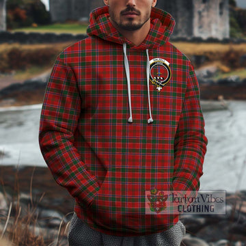 Dalzell (Dalziel) Tartan Cotton Hoodie with Family Crest