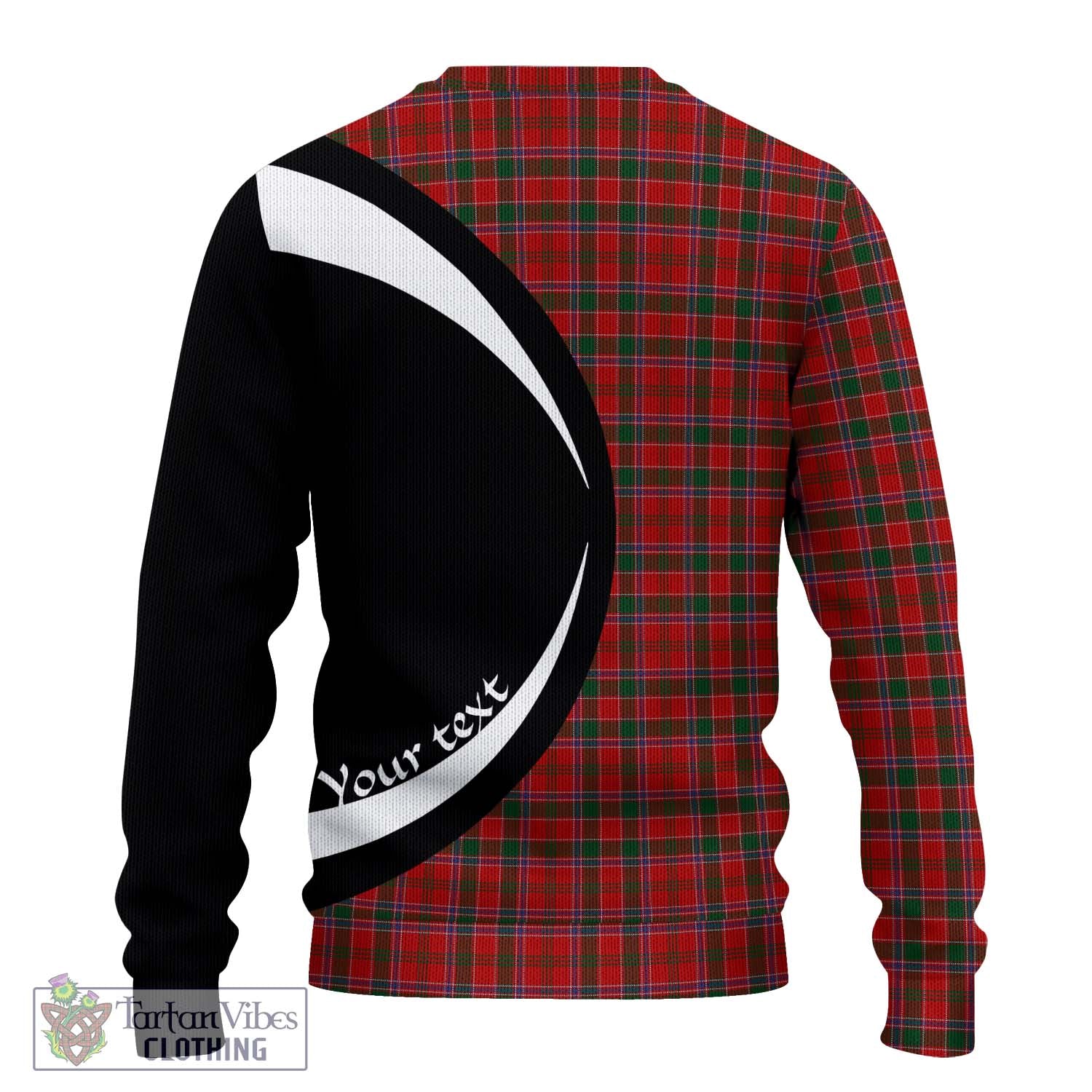 Dalzell (Dalziel) Tartan Ugly Sweater with Family Crest Circle Style - Tartan Vibes Clothing