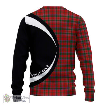 Dalzell (Dalziel) Tartan Ugly Sweater with Family Crest Circle Style