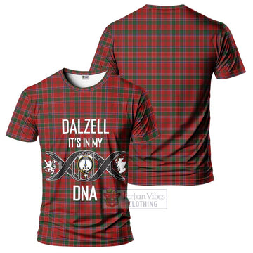 Dalzell Tartan T-Shirt with Family Crest DNA In Me Style