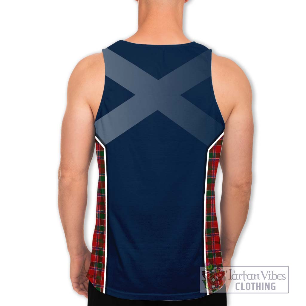 Tartan Vibes Clothing Dalzell Tartan Men's Tank Top with Family Crest and Lion Rampant Vibes Sport Style