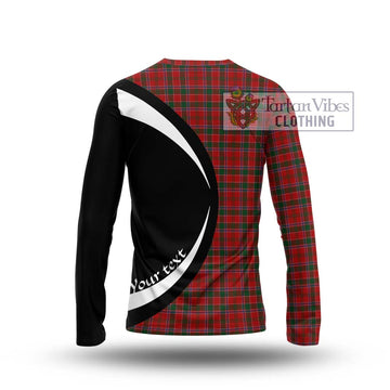 Dalzell (Dalziel) Tartan Long Sleeve T-Shirt with Family Crest Circle Style