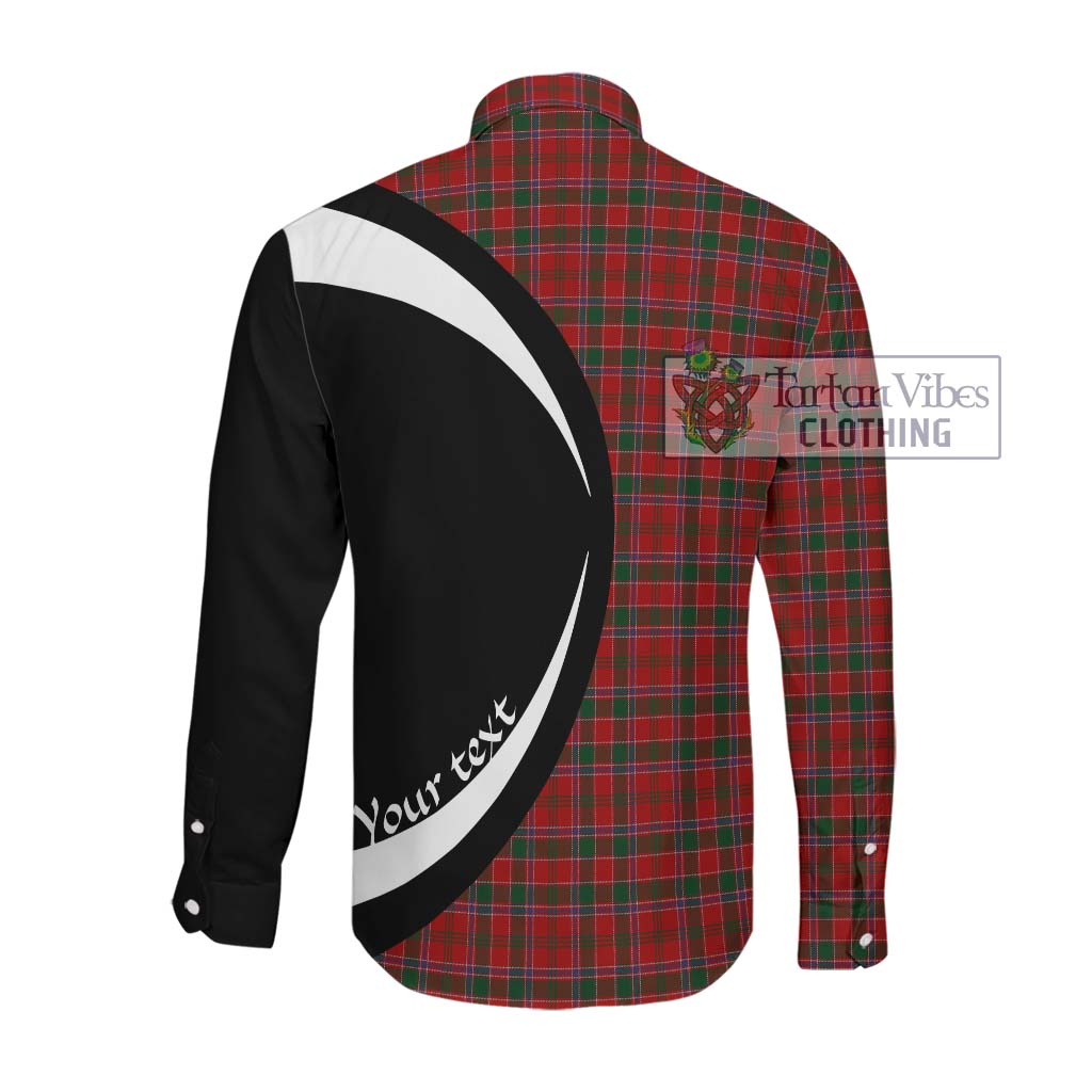 Tartan Vibes Clothing Dalzell Tartan Long Sleeve Button Up with Family Crest Circle Style