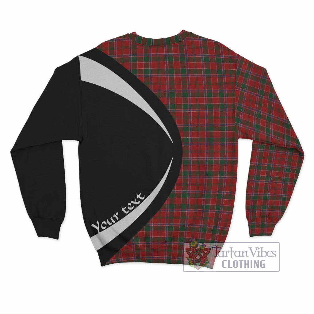 Dalzell (Dalziel) Tartan Sweatshirt with Family Crest Circle Style - Tartan Vibes Clothing