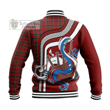 Dalzell (Dalziel) Tartan Baseball Jacket with Epic Bagpipe Style