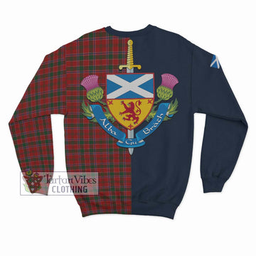 Dalzell (Dalziel) Tartan Sweatshirt with Scottish Lion Royal Arm Half Style