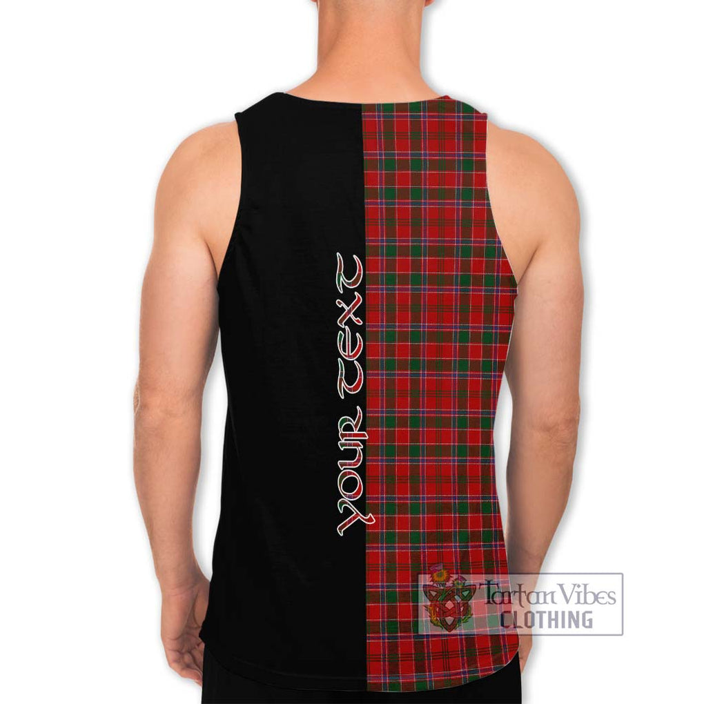 Dalzell (Dalziel) Tartan Men's Tank Top with Family Crest and Half Of Me Style - Tartanvibesclothing Shop