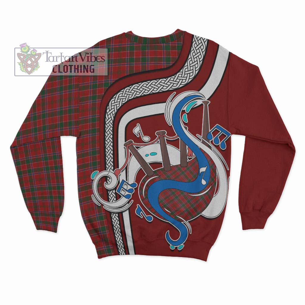 Tartan Vibes Clothing Dalzell Tartan Sweatshirt with Epic Bagpipe Style