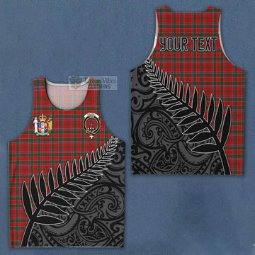 Dalzell (Dalziel) Crest Tartan Men's Tank Top with New Zealand Silver Fern Half Style