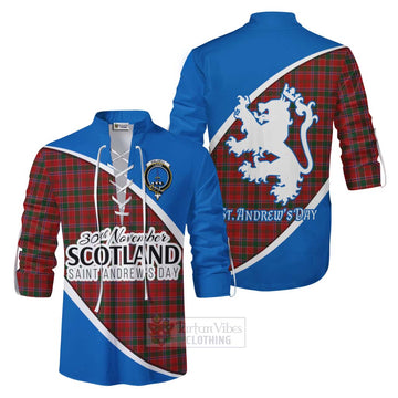 Dalzell (Dalziel) Family Crest Tartan Ghillie Kilt Shirt Celebrate Saint Andrew's Day in Style