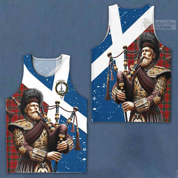 Dalzell (Dalziel) Tartan Men's Tank Top with Family Crest Scottish Bagpiper Vibes