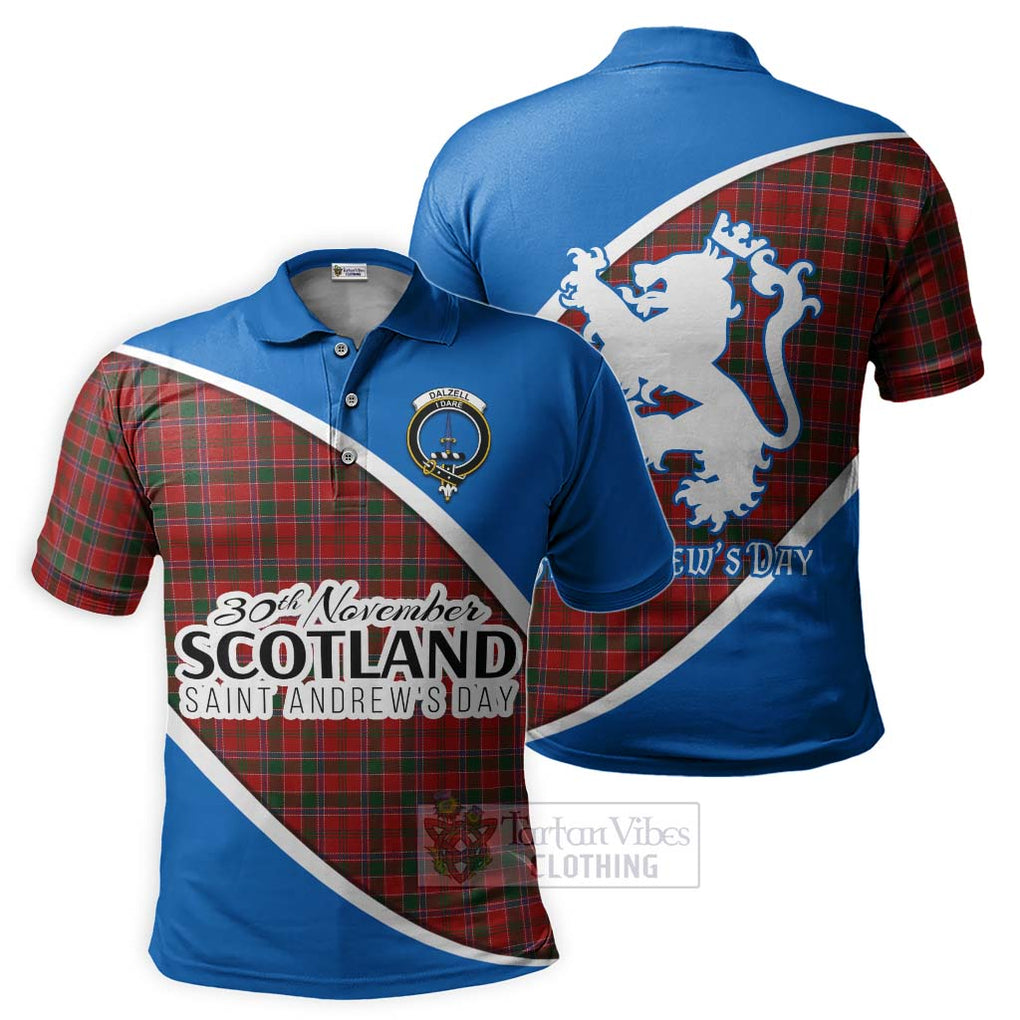 Tartan Vibes Clothing Dalzell (Dalziel) Family Crest Tartan Polo Shirt Celebrate Saint Andrew's Day in Style