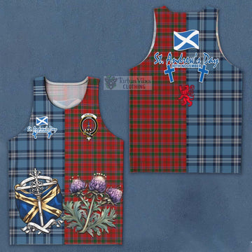 Dalzell (Dalziel) Tartan Men's Tank Top Happy St. Andrew's Day Half Tartan Style