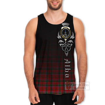 Dalzell (Dalziel) Tartan Men's Tank Top Featuring Alba Gu Brath Family Crest Celtic Inspired